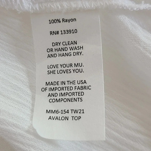 NWT Show Me Your Mumu White Avalon Top S - Picture 6 of 6